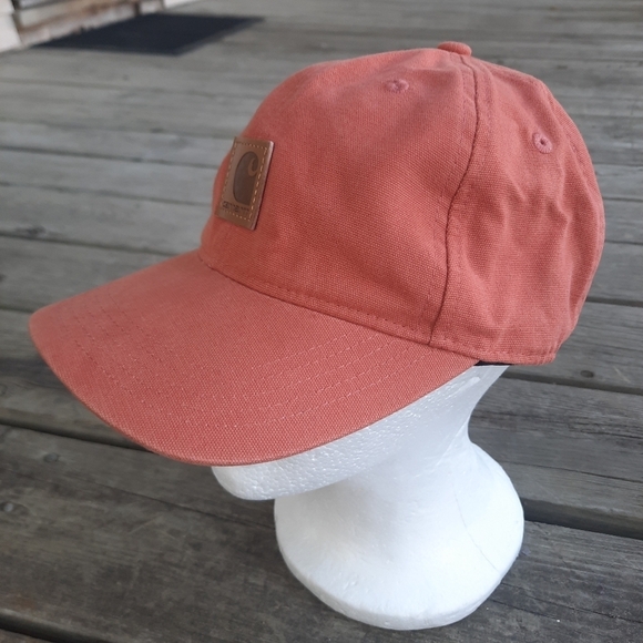 NWOT Carhartt Spring 2023 canvas cap terracotta sweat wicking logo baseball hat - Picture 2 of 12